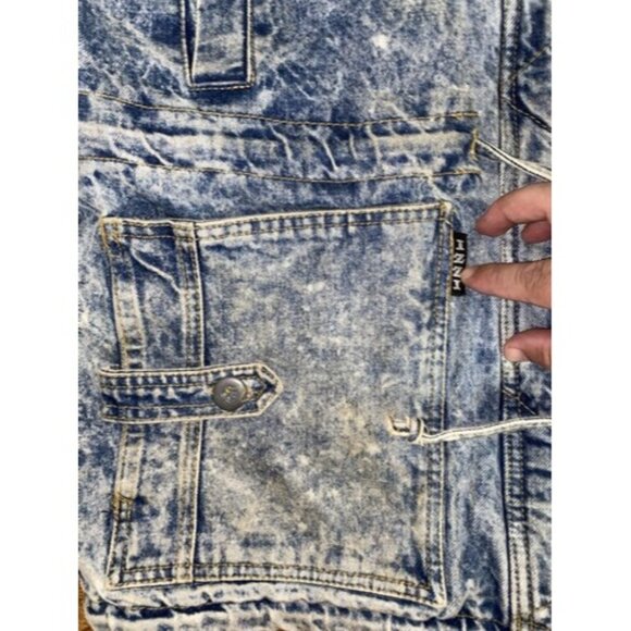 Vintage 80s IZZI Womens Acid Wash Denim Jacket Small Medium - Picture 4 of 8